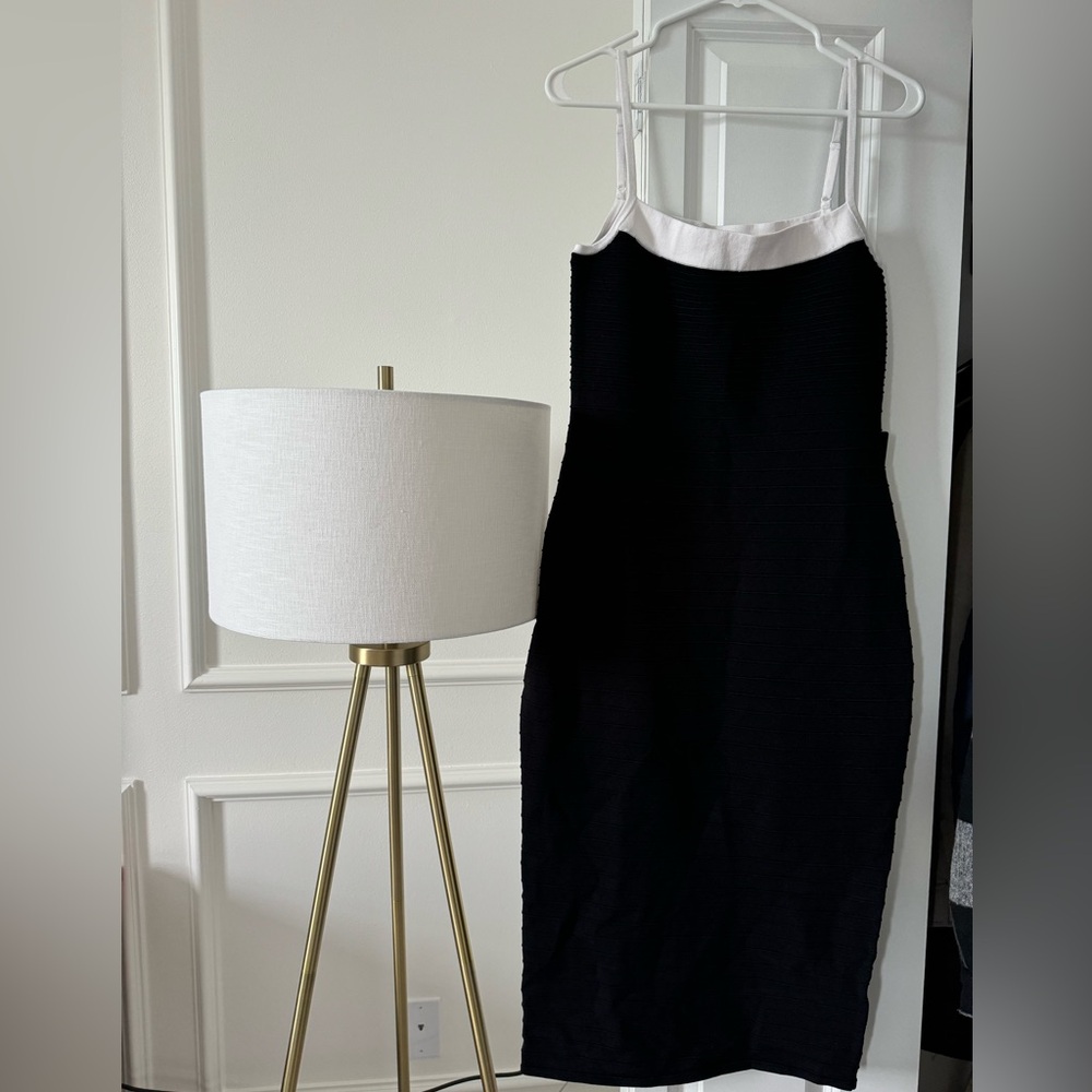 NWT Express Body Contour Tipped Ribbed Midi Sweater Dress.